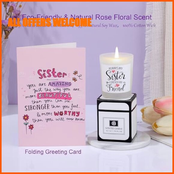 Canvas Tote Bag 15.8x12x6 Inches Gift Set with Makeup Cup Bracelet - Picture 6 of 8